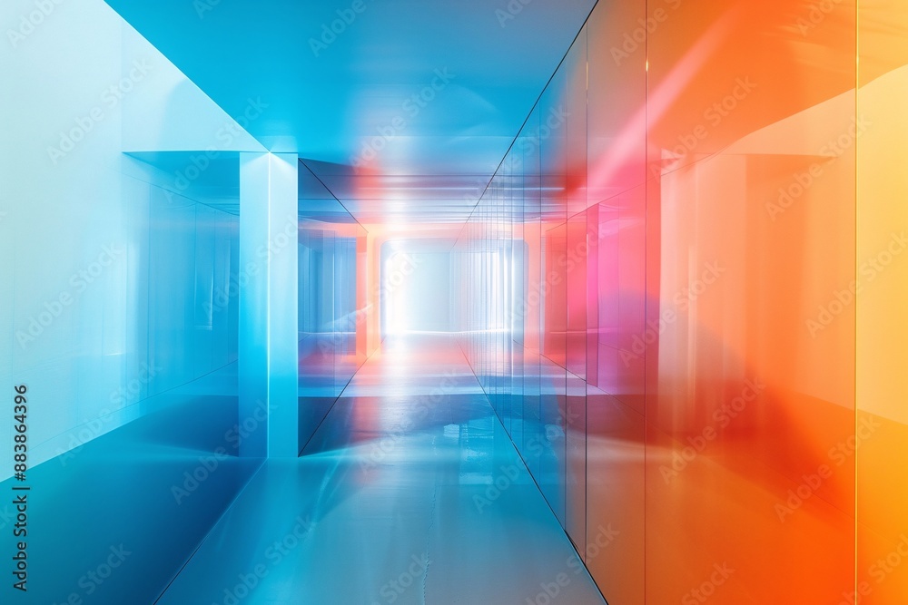a hallway with bright light a hallway with bright light