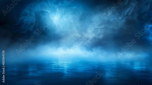 Ethereal nocturne. Intriguing fusion of dark and light capturing essence of mysterious night with abstract elements atmospheric fog and subtle glow ideal for mesmerizing background or creative design