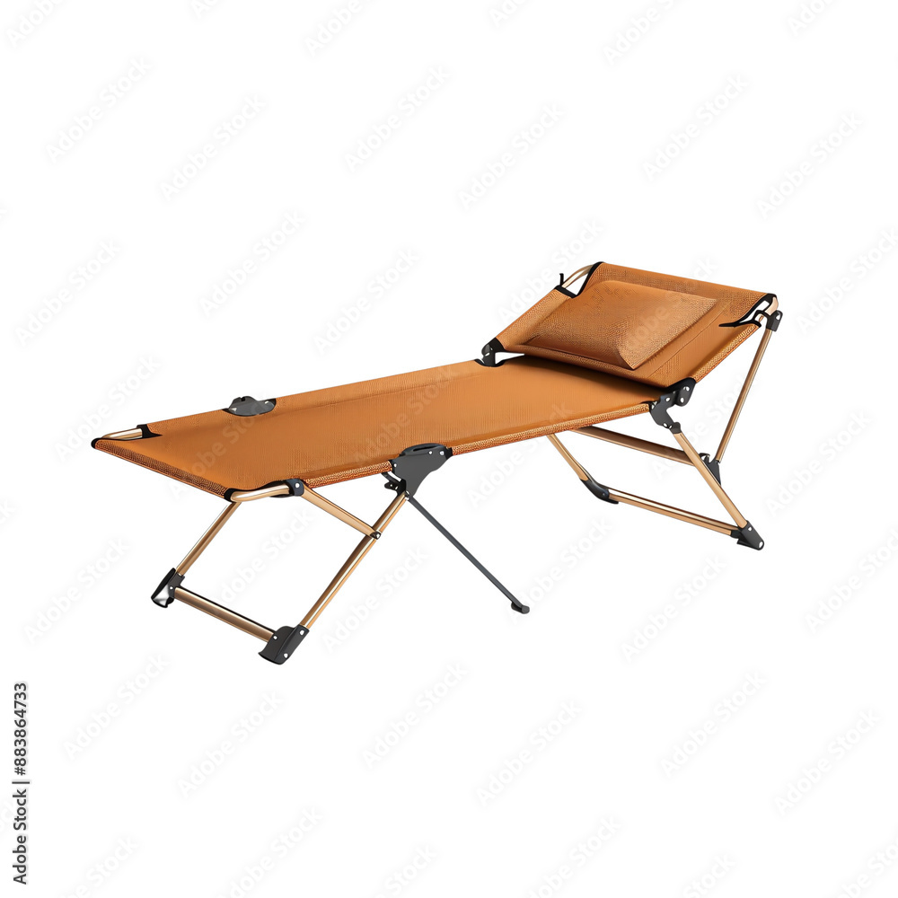 Modern folding camping cot with adjustable headrest, ideal for outdoor adventures. Durable and lightweight design for maximum comfort. Modern folding camping cot with adjustable headrest, ideal for outdoor adventures. Durable and lightweight design for maximum comfort.