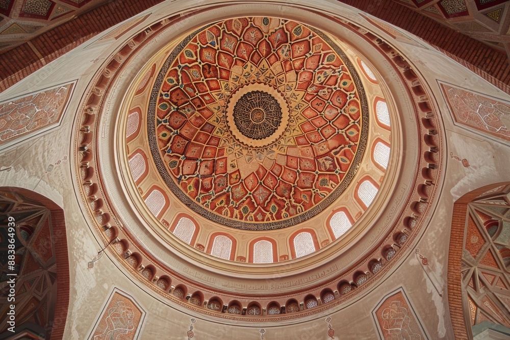 Intricate Mosaic Dome of a Mosque Intricate Mosaic Dome of a Mosque