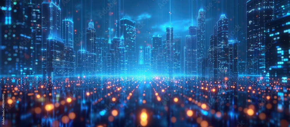 Digital Cityscape: A Futuristic Metropolis Digital Cityscape: A Futuristic Metropolis