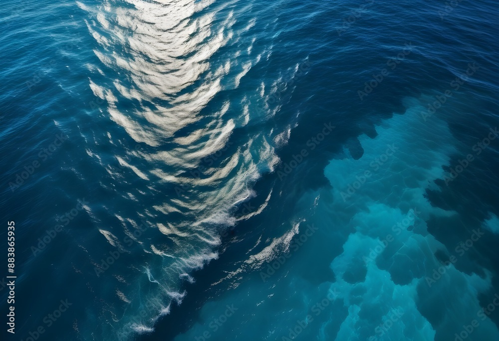 Fototapeta premium Beautiful beach scenery, high angle view of the sea