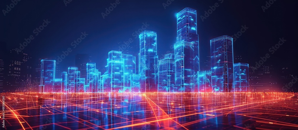 Futuristic Cityscape with Neon Lights Futuristic Cityscape with Neon Lights