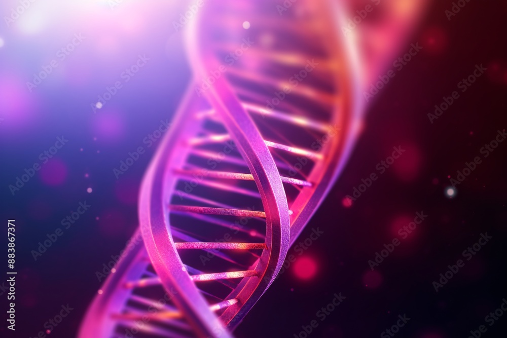 a close up of a dna