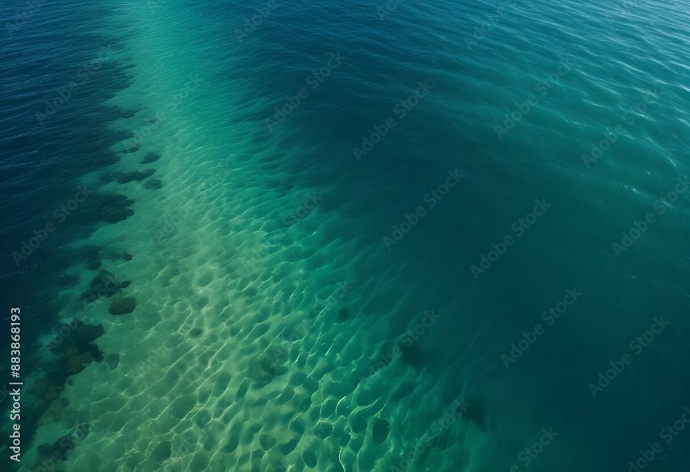 Fototapeta premium Beautiful beach scenery, high angle view of the sea