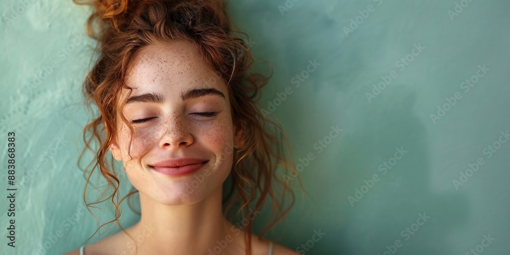 Peaceful Woman with Closed Eyes Peaceful Woman with Closed Eyes