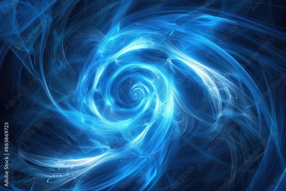 Abstract Blue Swirling Light background Abstract Blue Swirling Light background