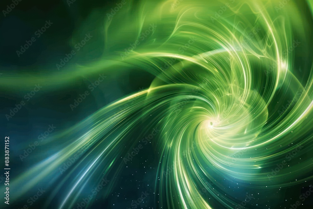 Abstract green Swirling Light background Abstract green Swirling Light background