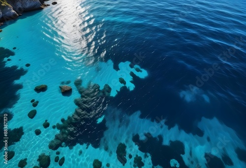 Wallpaper Mural Beautiful beach scenery, high angle view of the sea Torontodigital.ca