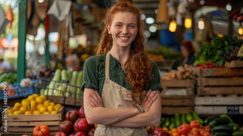 The smiling market vendor © Helen