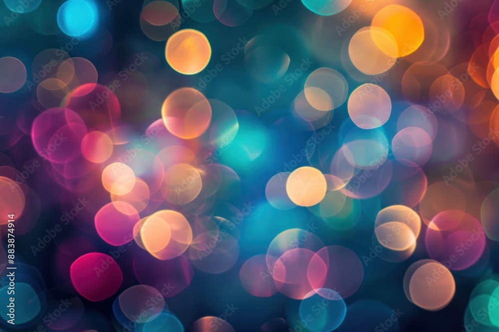 A colorful bokeh background with various light points in different hues and intensities, creating a vibrant