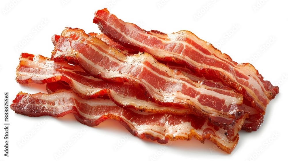 Bacon isolated on white background Bacon isolated on white background