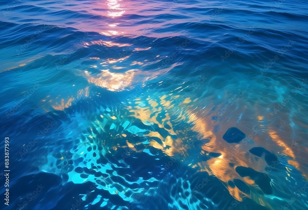 Fototapeta premium Beautiful beach scenery, high angle view of the sea