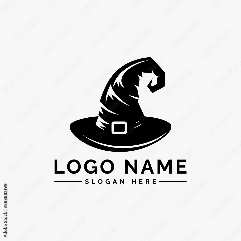 magic witch hat vector logo magic witch hat vector logo