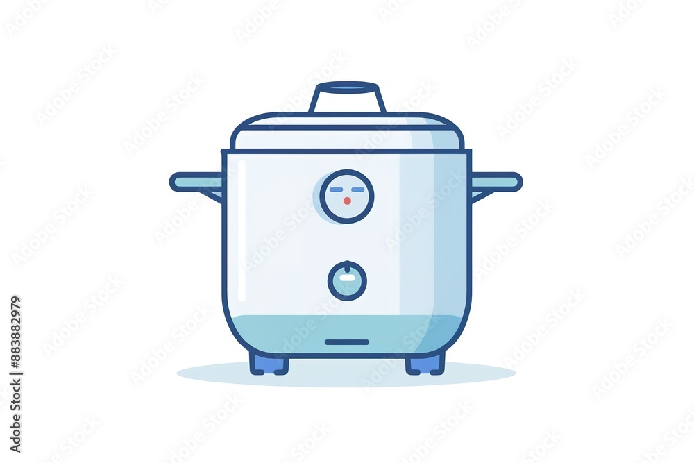 Rice cooker isolated. Flat design icon illustration. Rice cooker isolated. Flat design icon illustration.