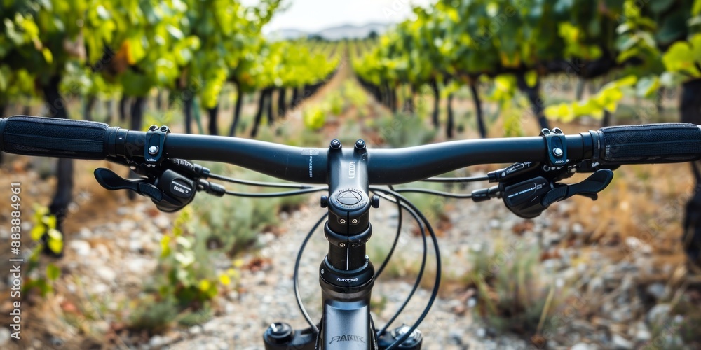 Mountain Biking Through a Vineyard Mountain Biking Through a Vineyard