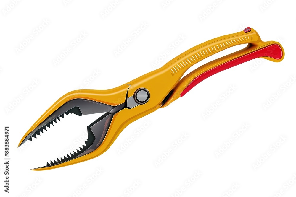 New manual, steel shears for metal, isolated on a white background. New manual, steel shears for metal, isolated on a white background.