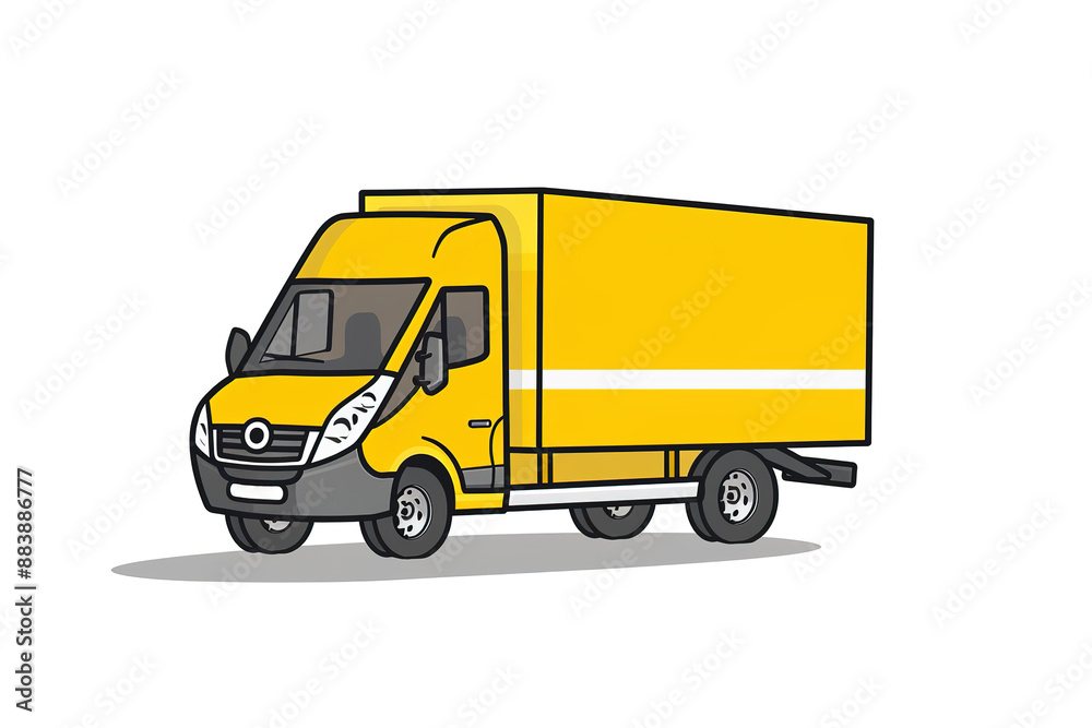 Isometric delivery truck icon 3D isolated on white background. Isometric delivery truck icon 3D isolated on white background.