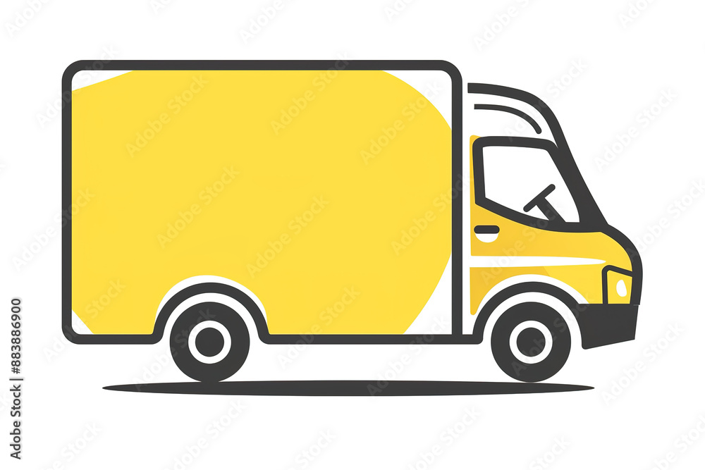 Isometric delivery truck icon 3D isolated on white background. Isometric delivery truck icon 3D isolated on white background.