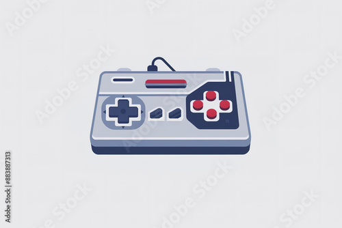 Retro game joystick icon. Flat illustration of retro game joystick