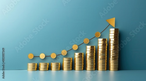 Investor celebrating gold price rise, market increases, financial success