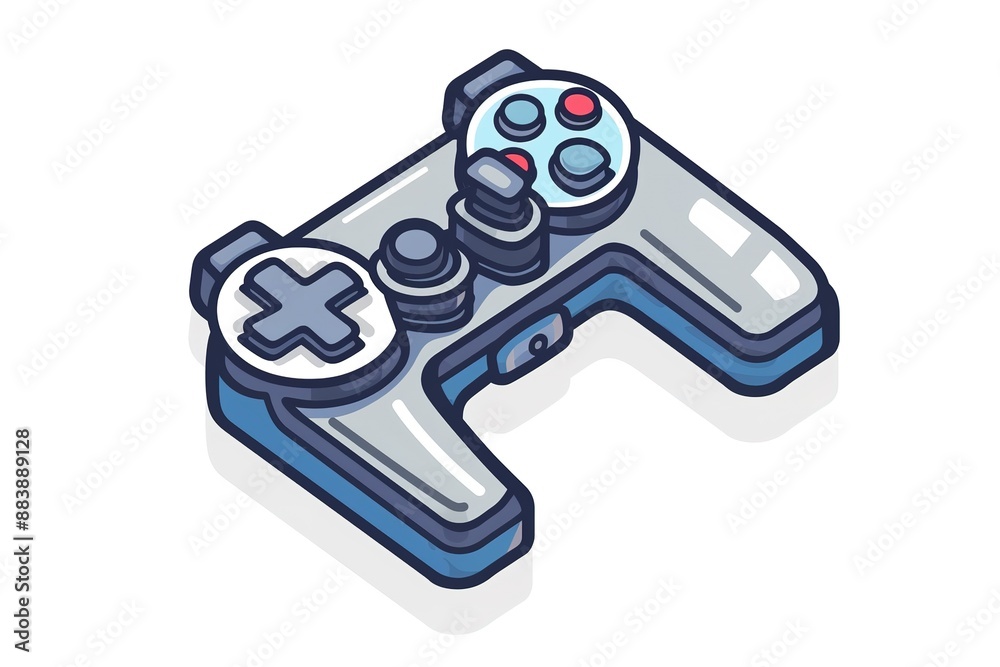 Illustration of video game controller icon . Illustration of video game controller icon .
