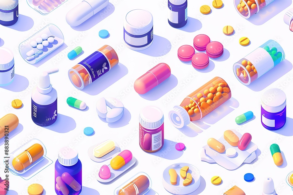 Medicines for health tablet box and spray