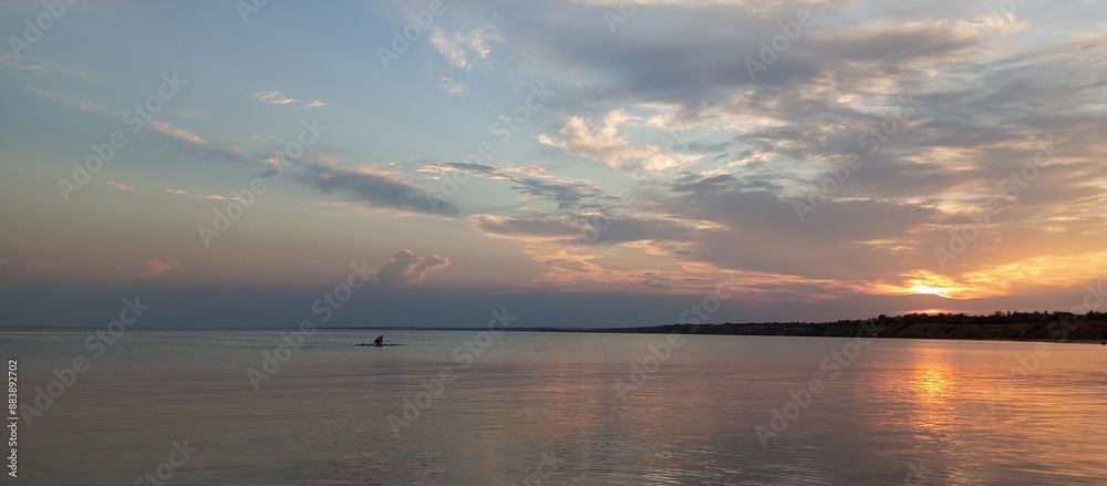 sunset over the sea
