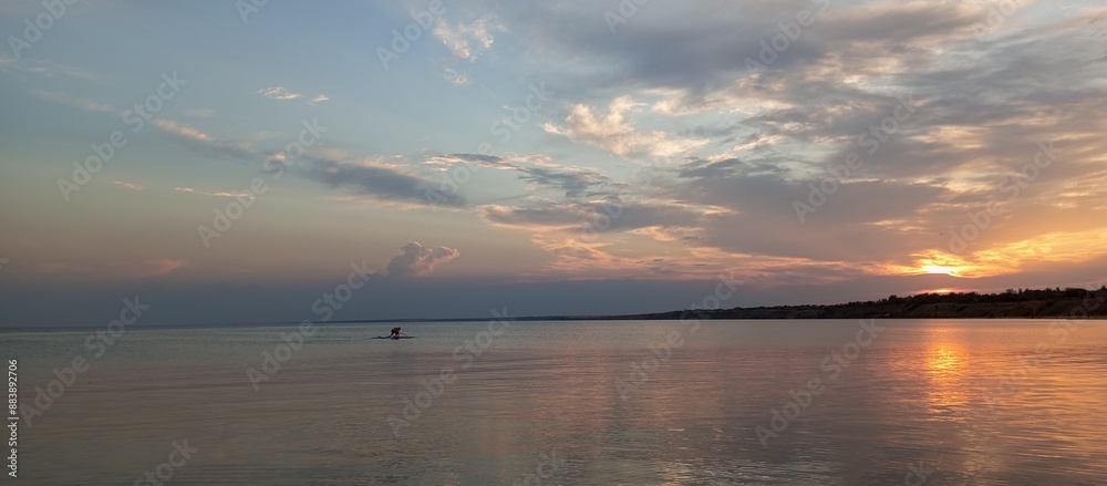 sunset over the sea