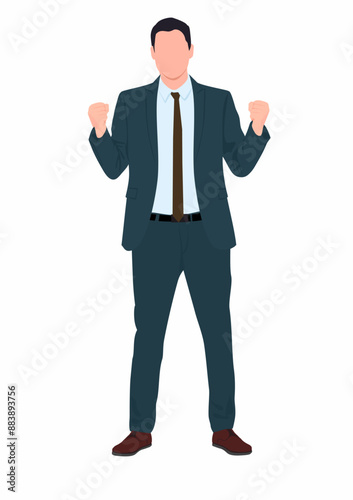 Businessman . Simple illustration of businessman vector icon for web design isolated on white background