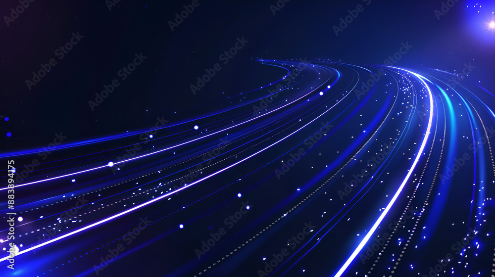 Obraz premium Abstract Lines on Dark Blue Background