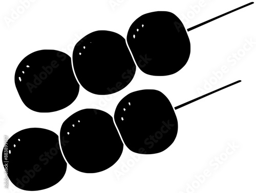 japan illustration daifuku silhouette dessert logo japanese icon mochi outline food sweet delicious traditional cream soft fruit rice asian shape confectionery tasty asia for vector graphic background