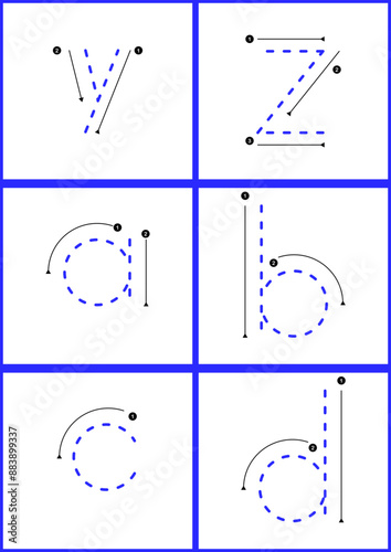 learning alphabet tracing letters