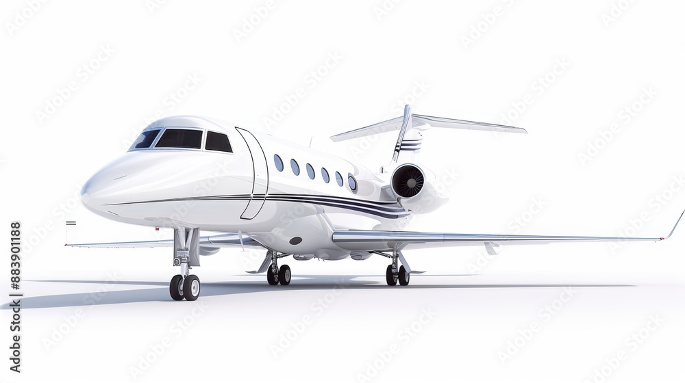 Airplane isolated on white background, aviation concept, clean and simple Airplane isolated on white background, aviation concept, clean and simple
