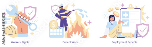 Labor Day. Flat Vector Illustration