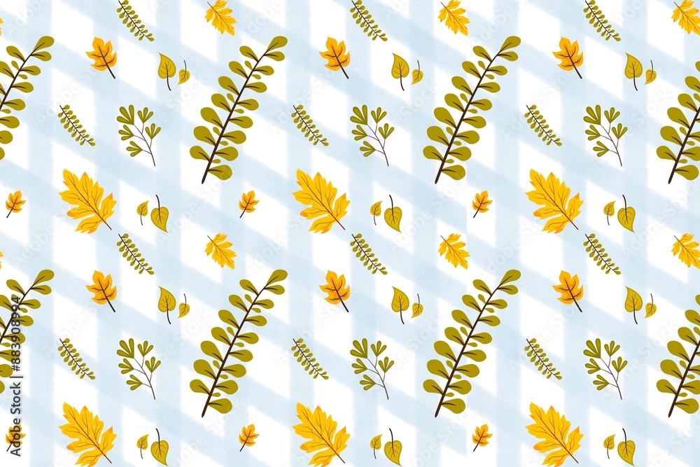Naklejka premium Pattern leaf