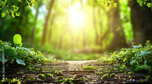 green forest in spring