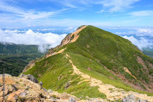 【八ヶ岳】東天狗岳山頂から見る西天狗岳 photo