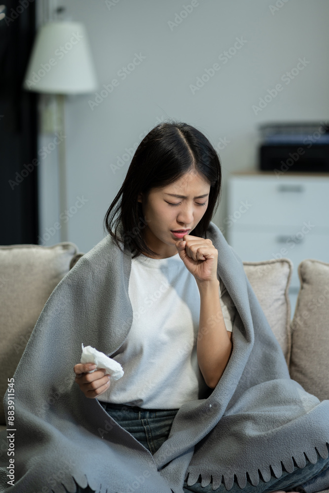 Woman feeling sick and headache, health care concept. Woman feeling sick and headache, health care concept.