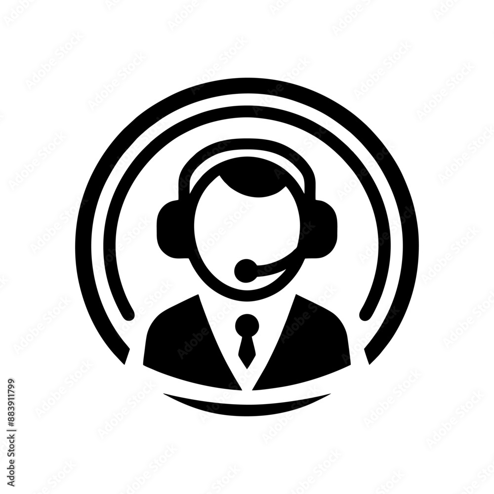 Sleek and Minimalist Customer Service Logo Design Sleek and Minimalist Customer Service Logo Design