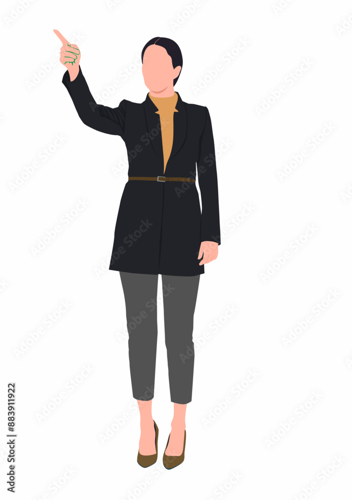 Business woman in suits isolated on a white background/Vector illustration of business woman. Business woman in suits isolated on a white background/Vector illustration of business woman.