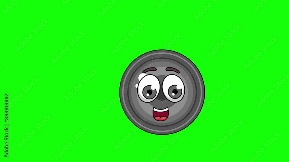 camera lens cartoon animation holds a banner, emoji emoticon camera lens cartoon animation holds a banner, emoji emoticon