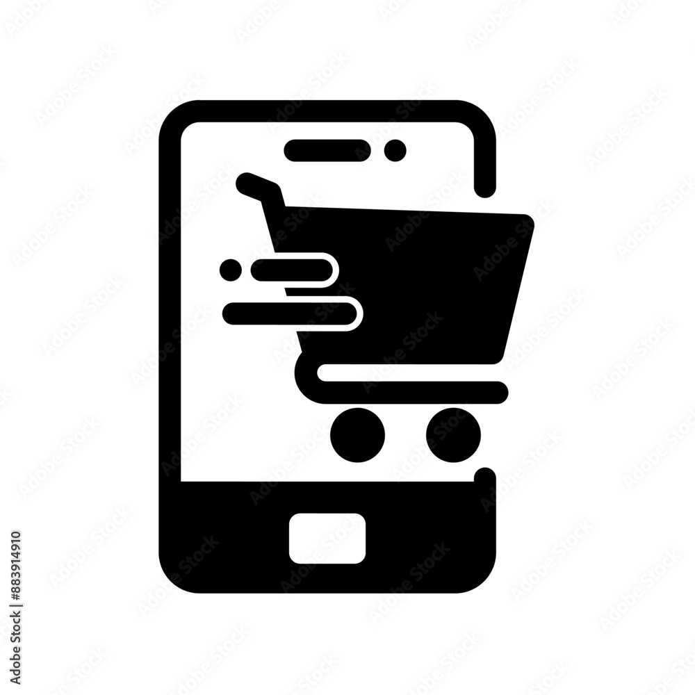 Online shopping glyph design icon. Isolated on white background. Perfect for web and app interfaces, presentations, infographics, etc. Online shopping glyph design icon. Isolated on white background. Perfect for web and app interfaces, presentations, infographics, etc.