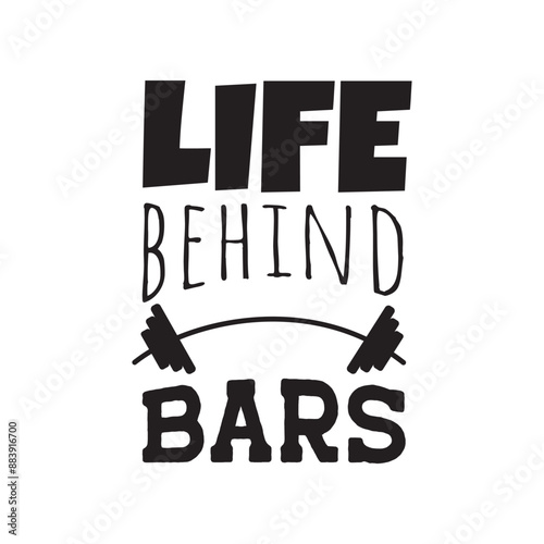 Life Behind Bars Vector Design on White Background
