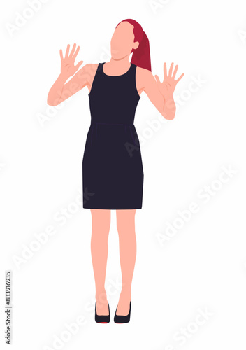 successful business woman, concept of leader, female boss, Leadership, courage, power. Beautiful businesswoman on isolated white background. 