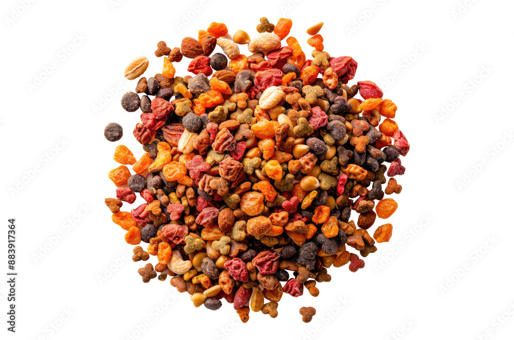 Photo of Dry pet food isolated on transparent background Photo of Dry pet food isolated on transparent background