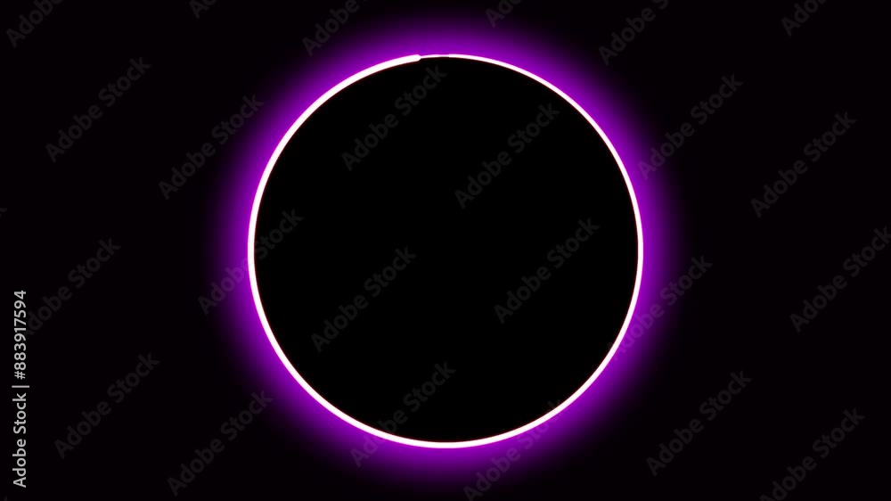 Neon line circle.Blue neon light animated glowing border. Stylish neon frame.Circle shape frame blue color glowing on black background.
Neon line circle.Blue neon light animated glowing border. Stylish neon frame.Circle shape frame blue color glowing on black background.