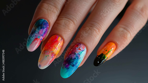 colorful nails design