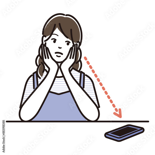 スマホが気になる女の子