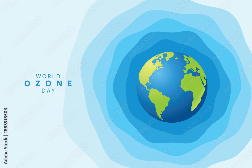 Earth globe background for world ozone day. EPS Vector File Earth globe background for world ozone day. EPS Vector File